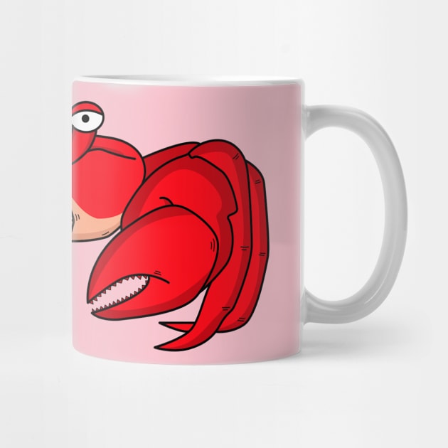 Cute red crab cartoon illustration by Cartoons of fun